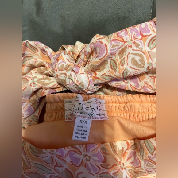 Square Neck Tie Back Puff Sleeve Sundress - Picture 2 of 6